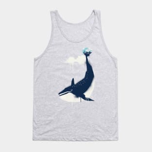 Blue Whale and Surfer Tank Top